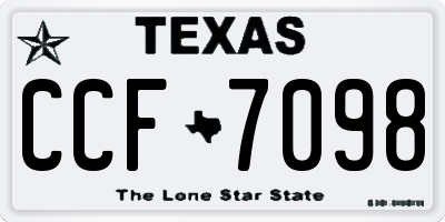 TX license plate CCF7098
