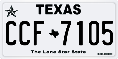 TX license plate CCF7105