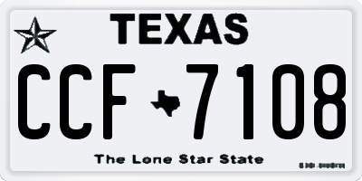 TX license plate CCF7108