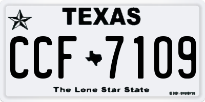 TX license plate CCF7109