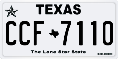 TX license plate CCF7110