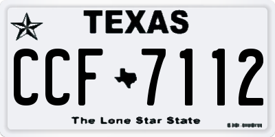 TX license plate CCF7112