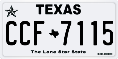 TX license plate CCF7115
