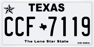 TX license plate CCF7119
