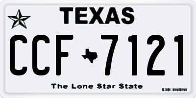 TX license plate CCF7121