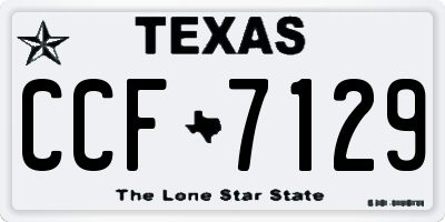 TX license plate CCF7129