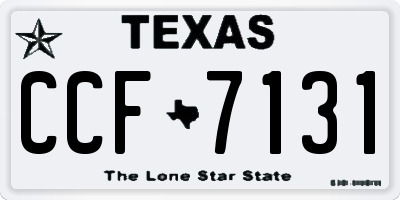 TX license plate CCF7131