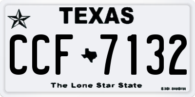 TX license plate CCF7132