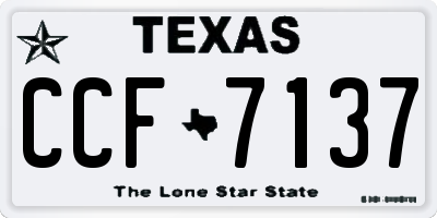 TX license plate CCF7137