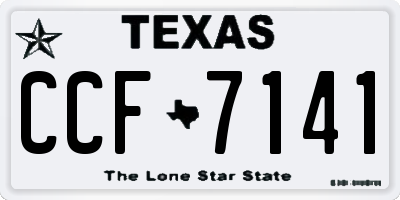 TX license plate CCF7141