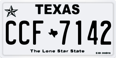 TX license plate CCF7142