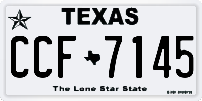 TX license plate CCF7145