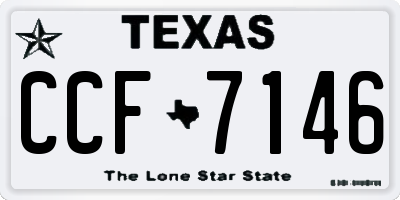 TX license plate CCF7146
