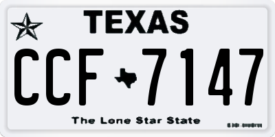 TX license plate CCF7147