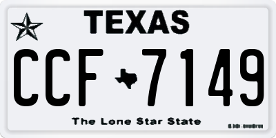 TX license plate CCF7149
