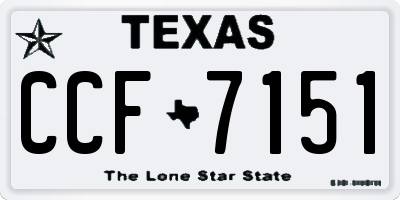 TX license plate CCF7151