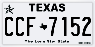 TX license plate CCF7152