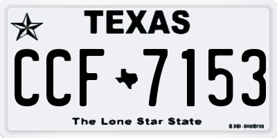 TX license plate CCF7153