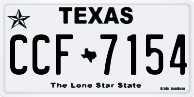 TX license plate CCF7154