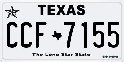 TX license plate CCF7155