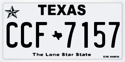 TX license plate CCF7157