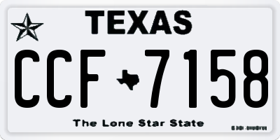 TX license plate CCF7158