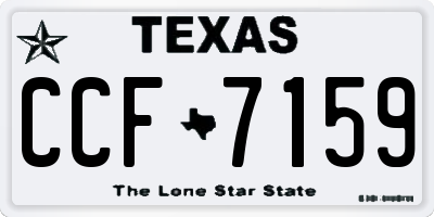 TX license plate CCF7159