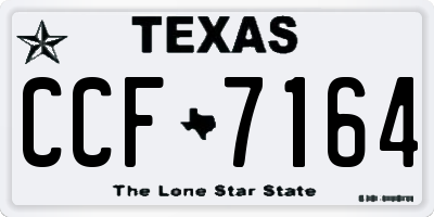 TX license plate CCF7164