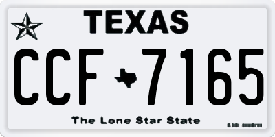 TX license plate CCF7165