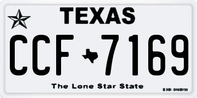 TX license plate CCF7169