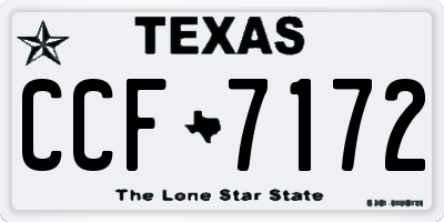 TX license plate CCF7172