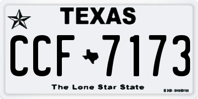 TX license plate CCF7173