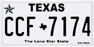TX license plate CCF7174