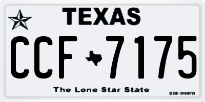 TX license plate CCF7175