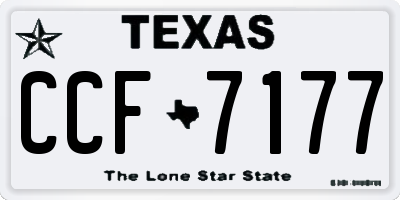 TX license plate CCF7177