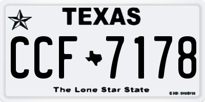 TX license plate CCF7178
