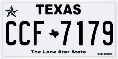 TX license plate CCF7179