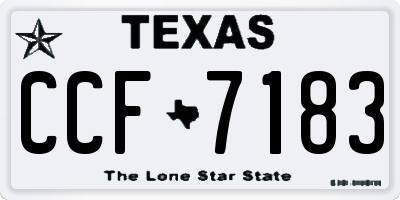 TX license plate CCF7183