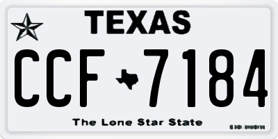 TX license plate CCF7184