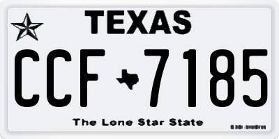 TX license plate CCF7185