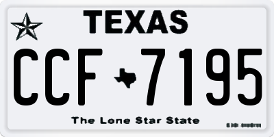 TX license plate CCF7195