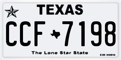 TX license plate CCF7198