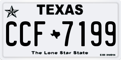 TX license plate CCF7199