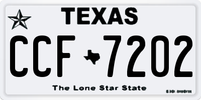 TX license plate CCF7202