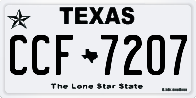 TX license plate CCF7207