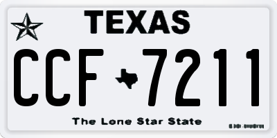 TX license plate CCF7211