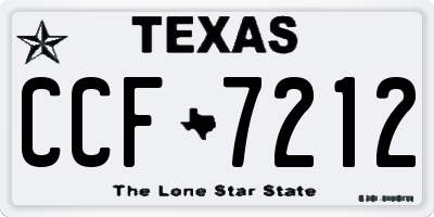 TX license plate CCF7212