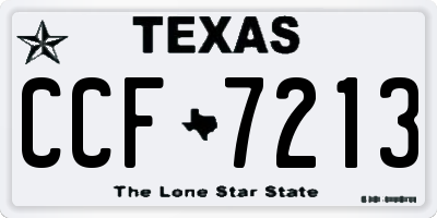 TX license plate CCF7213