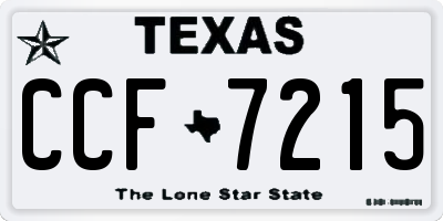 TX license plate CCF7215