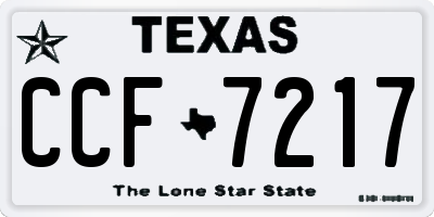 TX license plate CCF7217